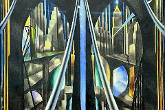 09 The Brooklyn Bridge Variation on an Old Theme - Joseph Stella 1939 Whitney Museum Of American Art New York City